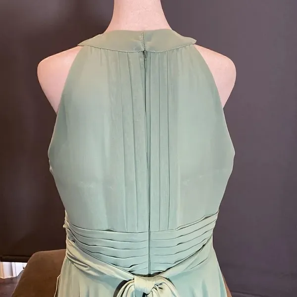 Women’s Halter Neck Chiffon High Low Prom Party Bridesmaid Dress Size 12 NWT - Image 5