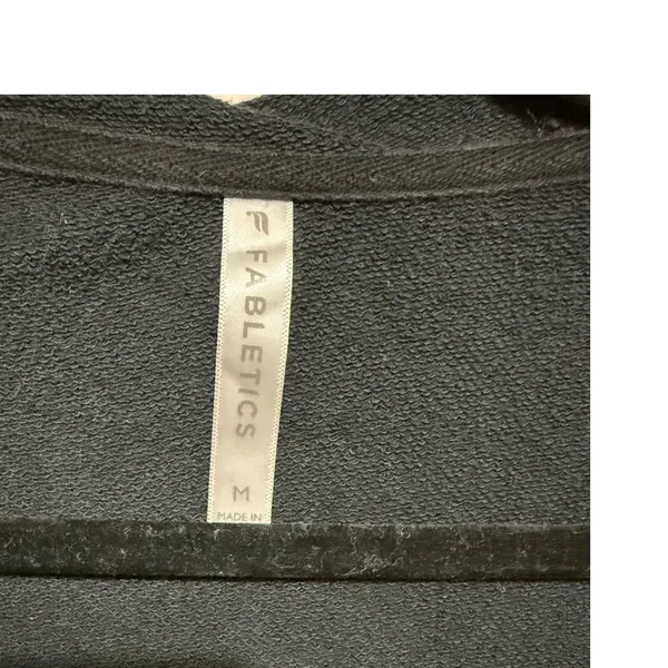 Fabletics‎ Black Zip Up Hoodie Fleece Lined Size M - Image 4