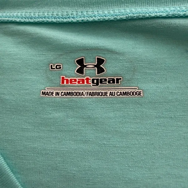 L Under Armour Blue Short-Sleeve T-Shirt - Image 3