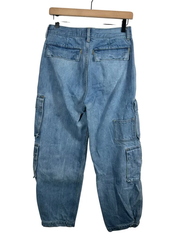 Aritzia Denim Forum 90s Millie Hi Rise Cargo Jeans 26 Blue‎ Wide Leg Y2K - Image 4