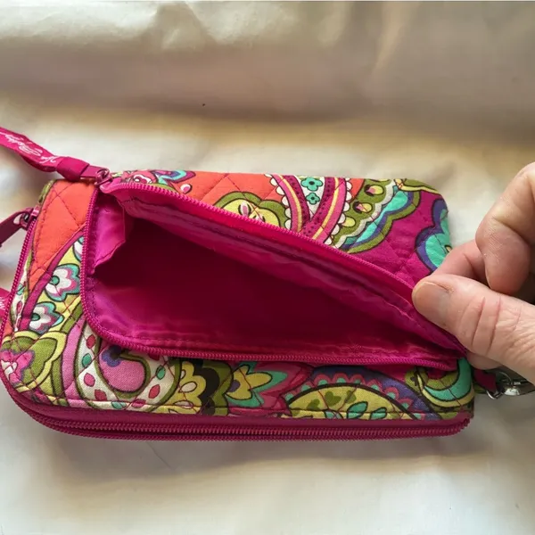 Vibrant Multicolor Vera Bradley Wristlet - Image 4