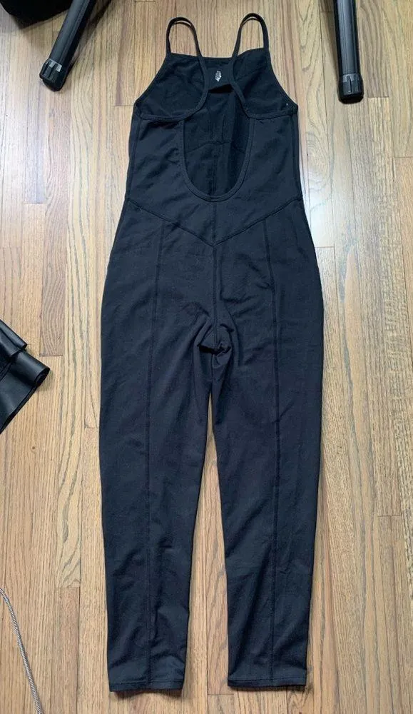 FP movement free people tank top onesie jumpsuit small black - Image 4