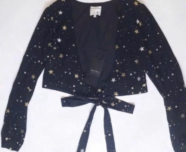 Revolve Starry Glitter Wrap Top - Image 4