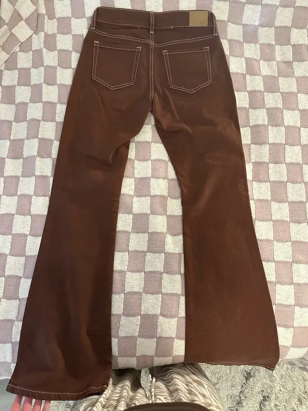 Aeropostale Low Rise Flare Brown Jeans - Image 2