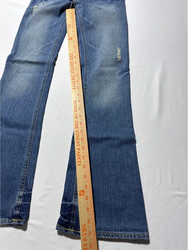 J & Company Flared Blue Jeans with Studded Pockets - Size 25 - Image 3