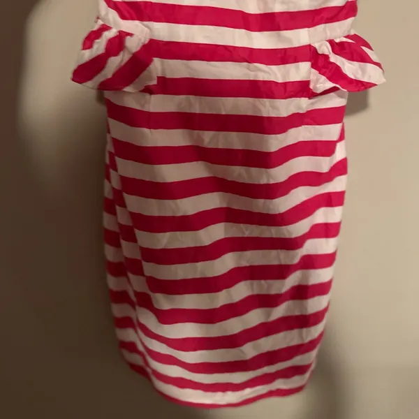 Lilly Pulitzer Pink and White Striped Strapless Mini Dress - Image 8