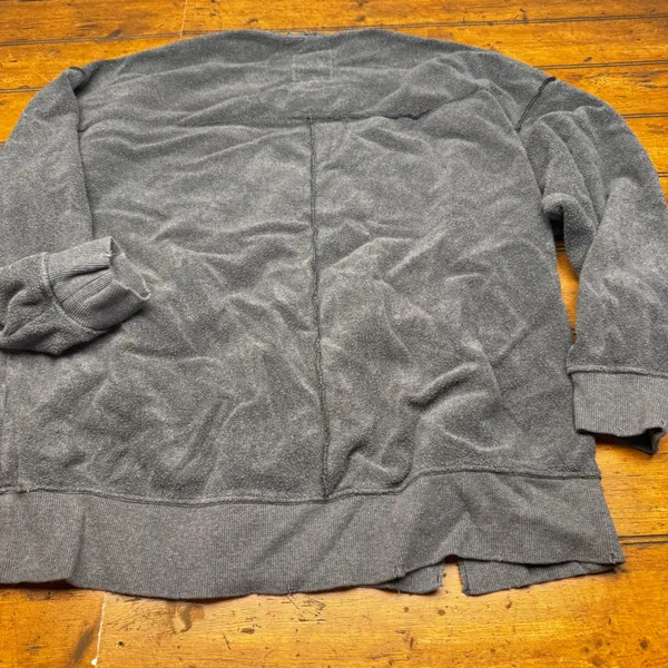 Aerie Womens‎ Gray Terry Cloth Oversized Sweatshirt Crewneck Exposed Seam Medium - Image 4