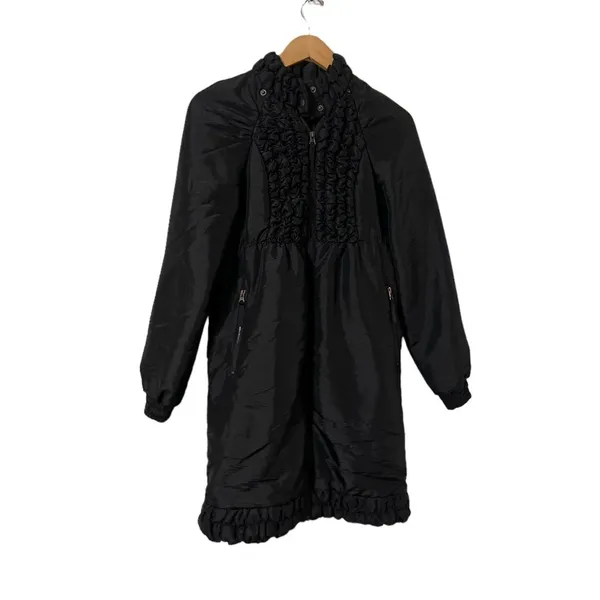 ANNA SUI For Target Y2K Vintage Black Puffer Jacket Coat Hoodie - Image 2