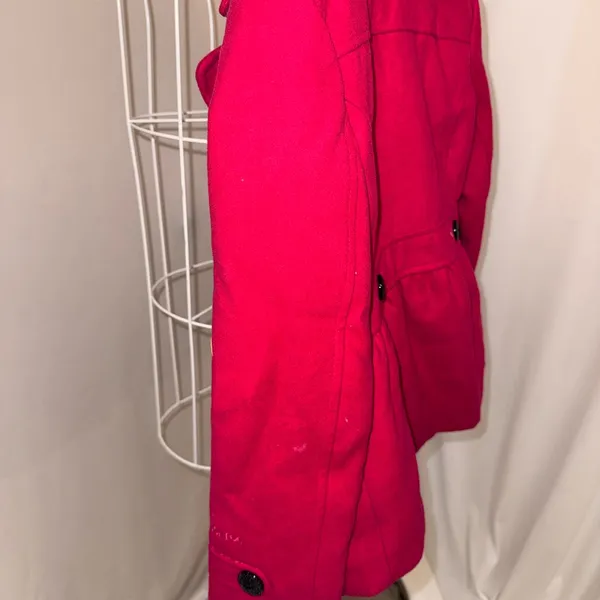 London Fog Women's Vibrant Red Pea Coat - Image 3