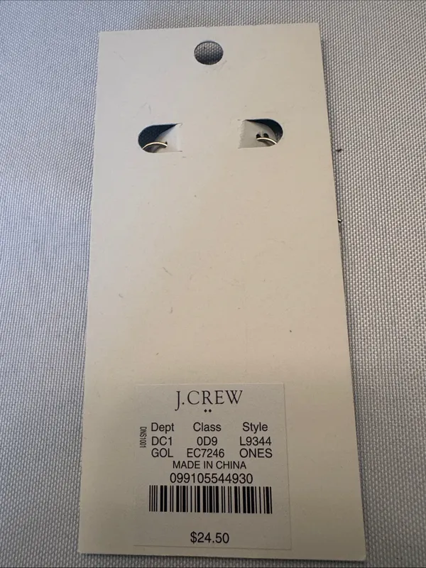 J. Crew Gold V-Point Hoop Earrings - Image 2