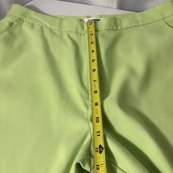 Steve Madden Spencer Split Hem High Rise Flared Pant Neon Green Women Size XL‎ - Image 7
