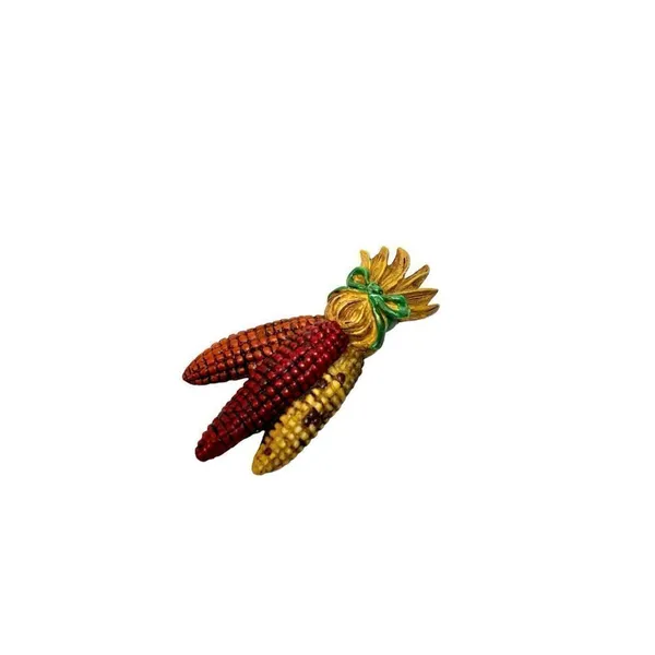 Papel Giftware Vintage Pin Brooch Thanksgiving Harvest Corn Red Orange Yellow Us - Image 2