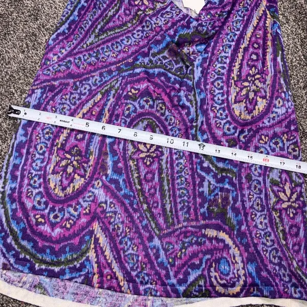 Ralph Lauren Women's Purple Multicolored Tank Large NWT - Image 6