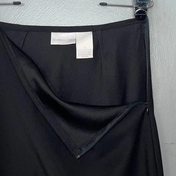Worthington Skirt Size 6 Black Maxi A-line Wedding Guest Event Basic Semi Formal - Image 5