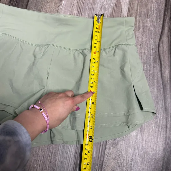 Calia by Carrie High-Rise Athletic Shorts in Sage Green - Image 4
