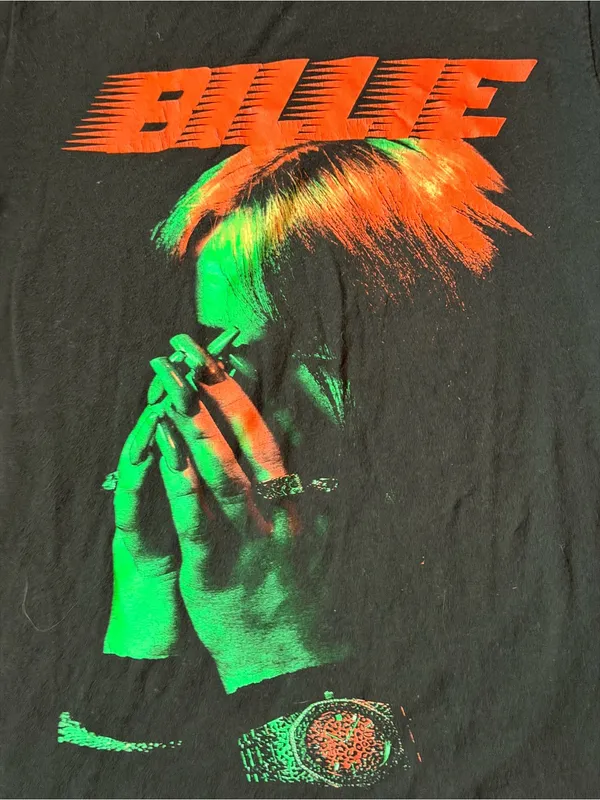 Billie Eilish Hand to Face T-Shirt | Small 💚 - Image 7