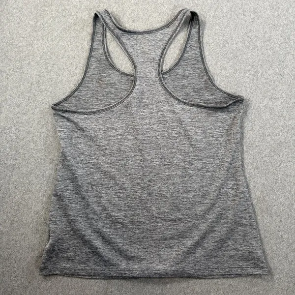 New Balance Women's Medium Gray Heather Racerback Tank Top Activewear Workout - Image 9
