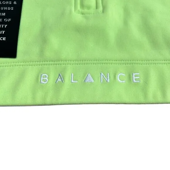 Balance‎ Athletica Vitality Women's M Isotope Zip Front Crop Top Sports Bra Neon - Image 6