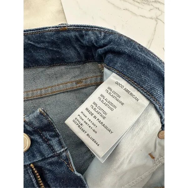Good American Women’s 6/28 Good Classic Denim Raw Hem Jeans - Image 5