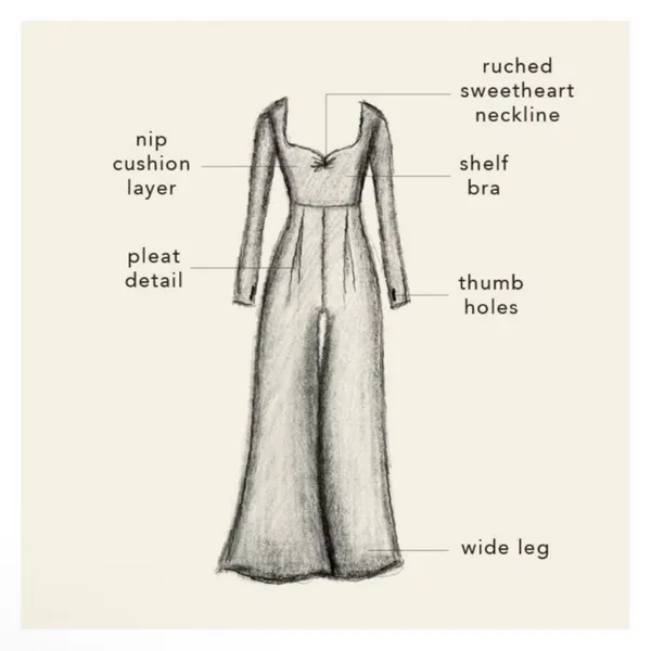 Blogilates Black Long-Sleeve sweetheart neck Wide-Leg Jumpsuit - Image 4