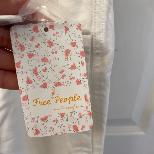 Free People White  Drawstring Pants - Image 3