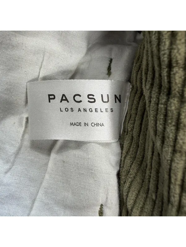 Pacsun Olive Green Corduroy Mom Jeans Womens 29 High Rise Tapered Y2K Indie - Image 7