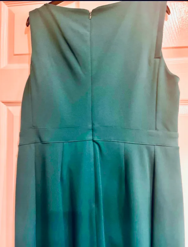 KARL LAGERFELD PARIS EVERGREEN Bow Waist Scuba Crepe Sheath Dress 14 - Image 10