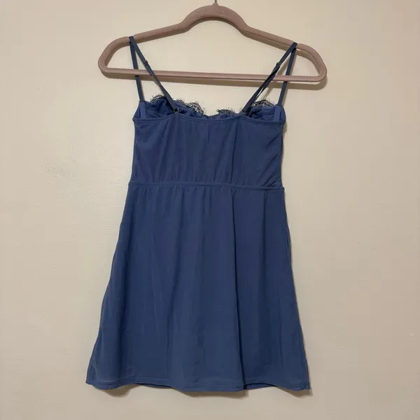 Urban Outfitters Modern Love Corset Blue Lace Mini Dress - Image 3