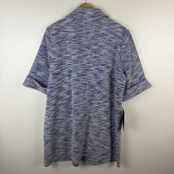 NWT Pomander Place Tuckernuck Blue‎ Tweed Shift Dress XL Old Money Preppy Office - Image 4