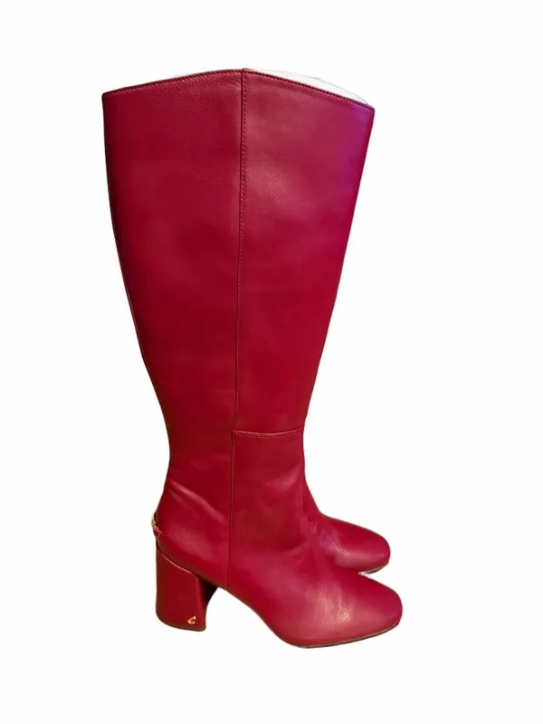 BNWT Circus NY Women’s Red Knee-High Leather Boots - Image 3