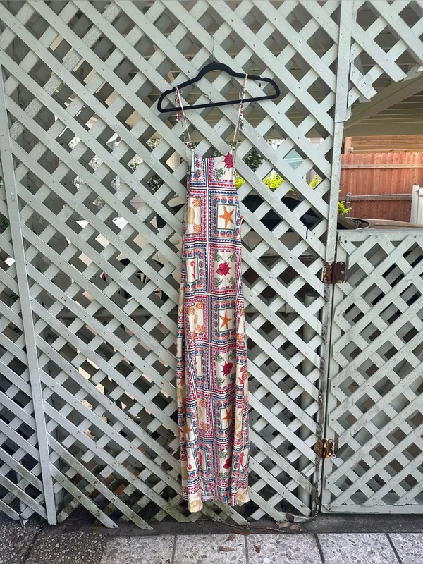 Anthropologie Tie-Neck Column Midi Dress - Image 7