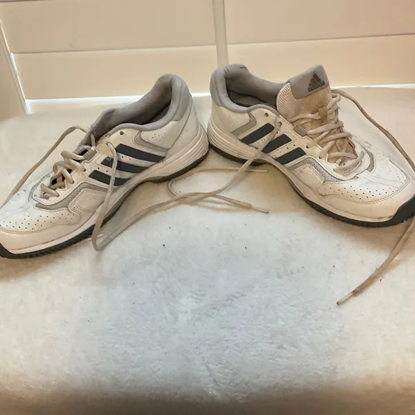 Adidas White and Black Athletic Shoes - Image 5