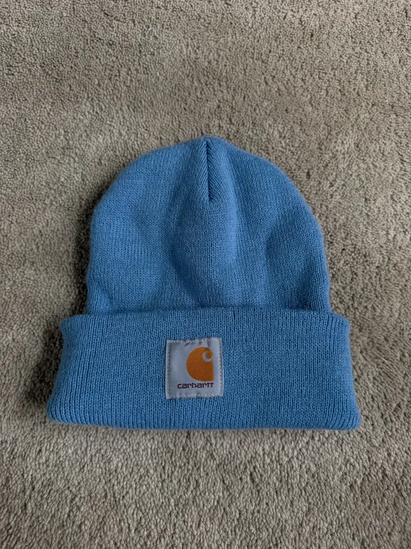Carhartt Blue Knit Beanie - Image 2