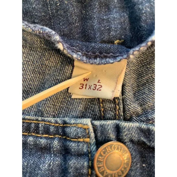 Abercrombie & Fitch Button Fly Jeans Women's 33x31 Blue Denim Wide Leg‎ USA VTG - Image 6