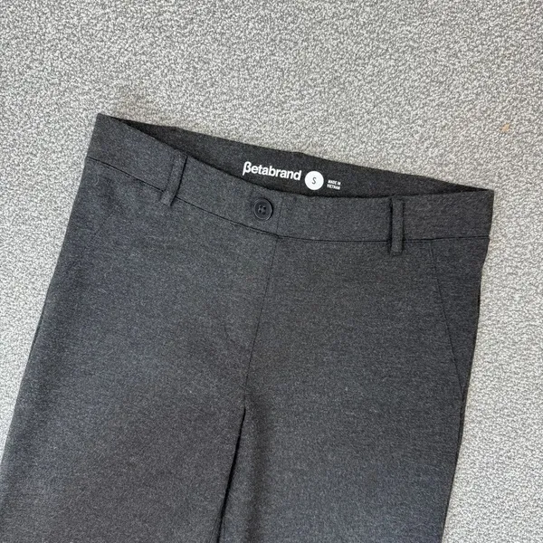 Betabrand Classic Straight Leg Yoga Dress Pants Gray‎ Small - Image 6