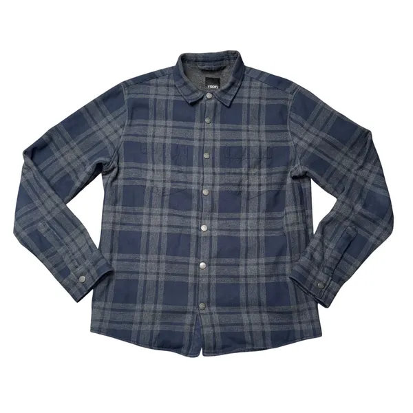 Vuori Canyon Insulated Shirt Jacket Mens Medium Navy‎ Plaid Excellent Shacket - Image 3