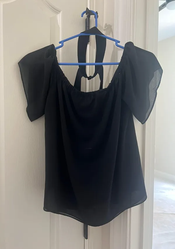Choker Off The Shoulder Top Black Size M - Image 3