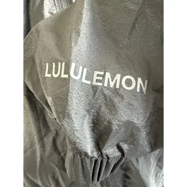 Lululemon With The Breeze Black‎ Nylon Full Zip Windbreaker Jacket Size 10 - Image 4