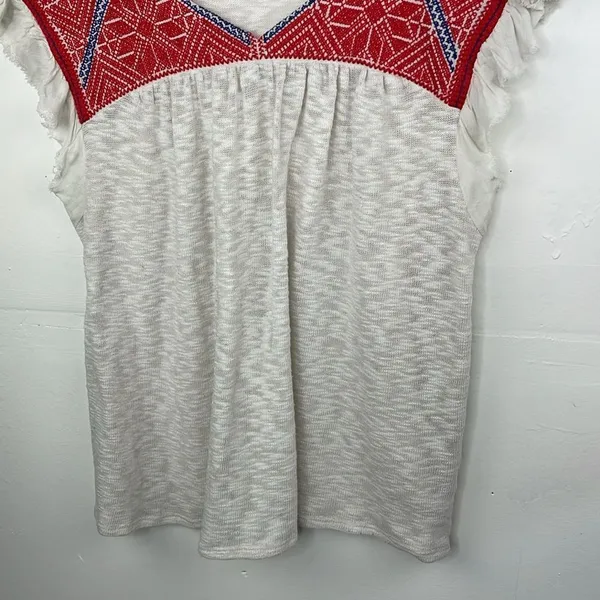 Anthropologie One September Evin Embroidered Knit Top size Large - Image 5