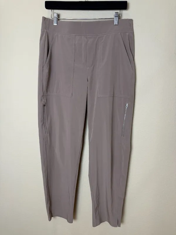 Athleta Brooklyn Women's Mid Rise Ankle Utility Pants Taupe Size 10 - Image 3
