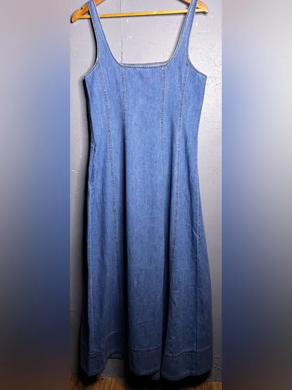 Marine Layer Roan Denim Maxi Dress in size Medium. - Image 6