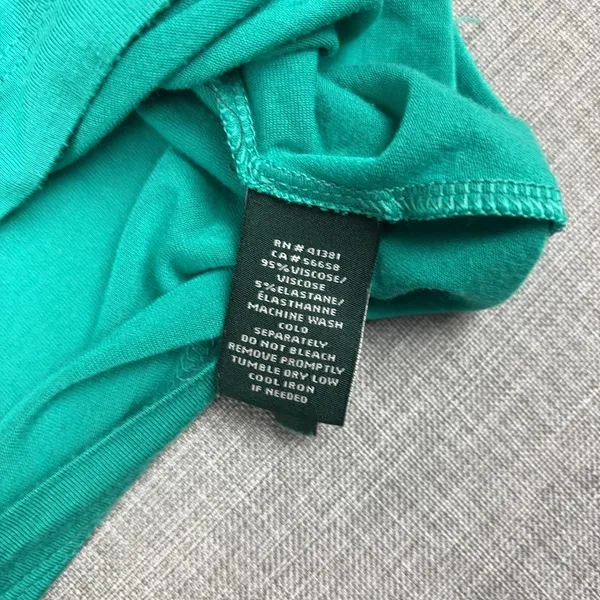 Lauren Ralph Lauren Tunic T-Shirt Womens M Green Dolman Sleeve Jersey Stretch - Image 6