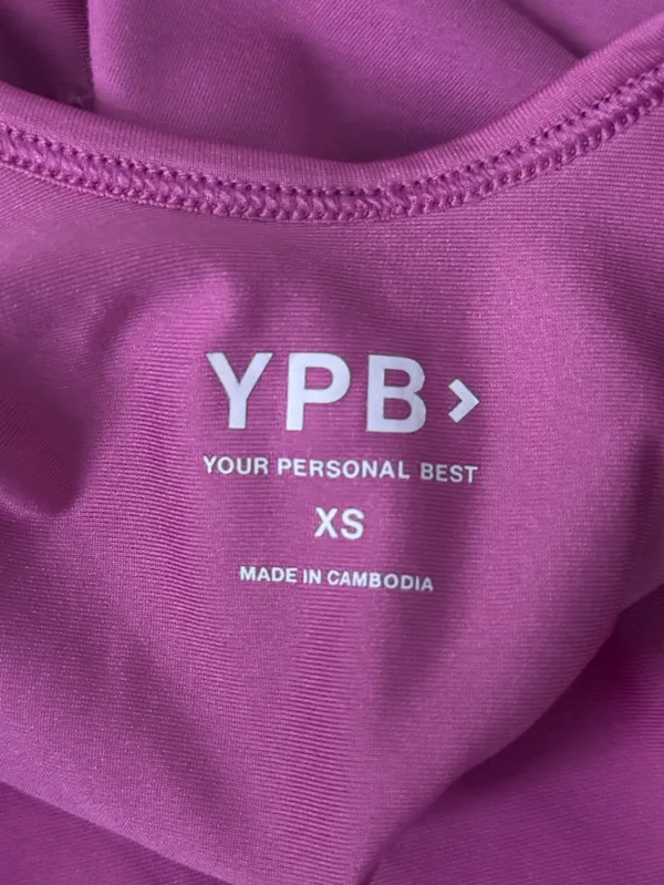 Abercrombie & Fitch YPB Corset Slim Scoop Neck Tank in Fuchsia - Image 4