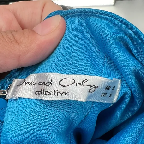Hello Molly blue dress with flower neck - Image 6