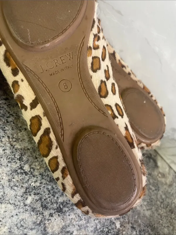 J. Crew Leopard Haircalf Loafers in Brown and Cream - Image 7