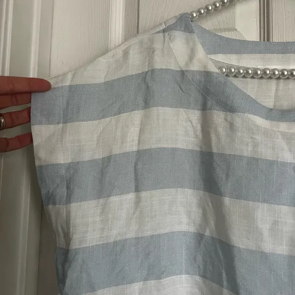 Altar’d State NWT shirt blue white stripe top large womens blouse - Image 2