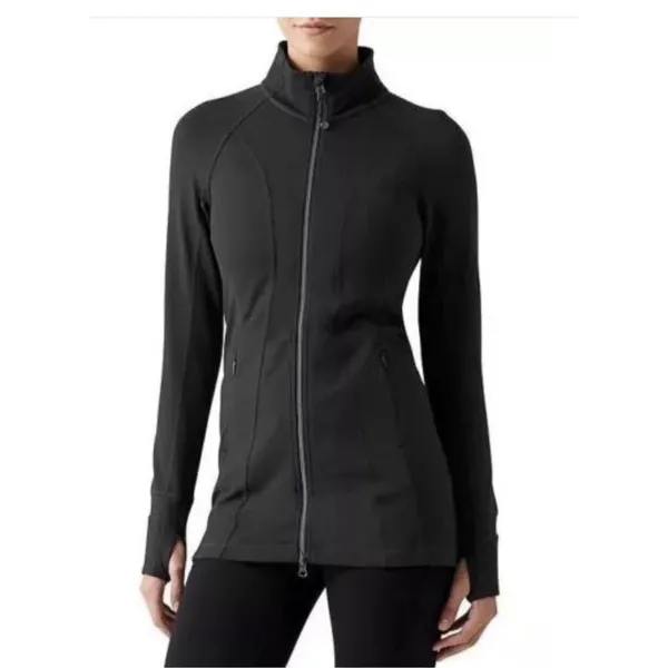 Athleta Hope 2 Running Jacket XS Blue CYA Yoga Coat Full Zip 721863 Women's - Image 8