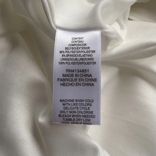 Charles Henry‎ White Off Shoulder Mini Shift Dress Summer Bridal Size XS - Image 7