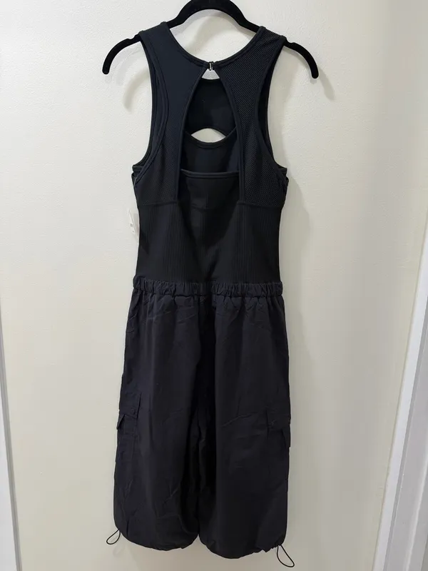 NWT Free People Movement Break It Down Onesie in Black - Image 10