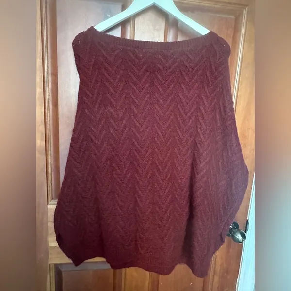 Pink lily extra large maroon Cable net oversized sweater - Image 5